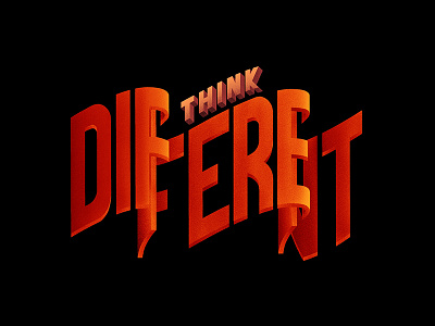 109/365 Think Different graphism handlettering illustration ipad lettering lettrage logotype procreate type typography