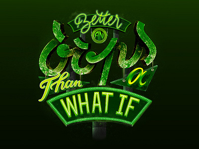 161/365 Better An Oops Than A What If graphism handlettering illustration ipad lettering lettrage logotype procreate type typography