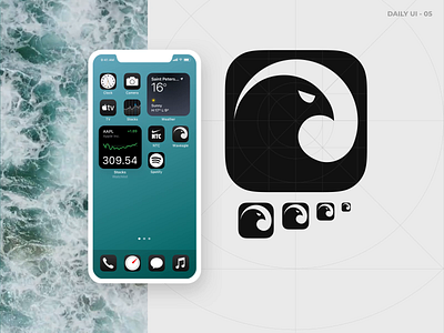 Waveagle - iOS app icon animation 2d ae after eects animated logo animation branding eagle graphic design ico logo motion design motion graphics ui wave