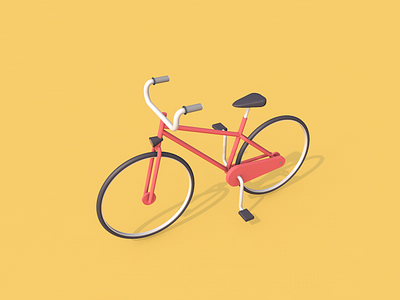bicycle bicycle c4d red