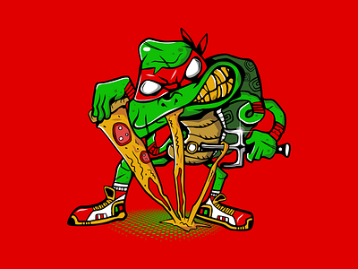 Pizza turtle art draw dribble nostalgic pizza teenage mutant ninja turtles trend turtle