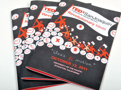 TedxSanJoaquin event artwork event branding layout design marketing tedx