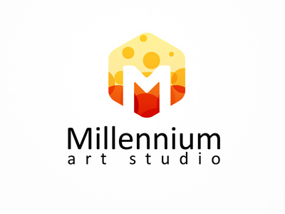 Millennium Art Studio art brand branding colorful identity logo monogram multimedia