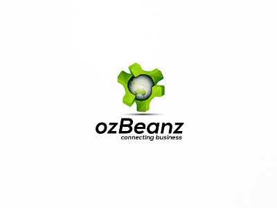 ozBeanz Logo 3d brand branding identity logo tech it