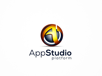 App Studio 3d application ball internet logo media modern studio technology