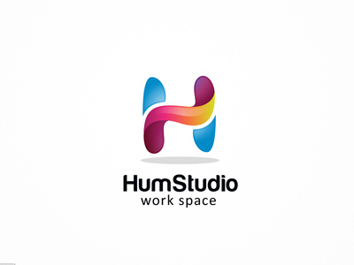 Hum Studio broadcast company colorful creative media digital app entertainment fashion h letter h logo multimedia apps studio video web solutions