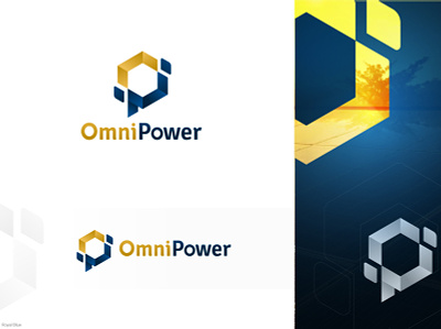 Omni Solar Power Logo brand branding design energy identity logo panel power solar vector
