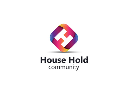 H Logo brand colorful h logo