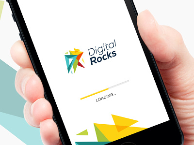 Digital Rocks app brand branding colorful geometry identity logo stationery trigonometry ui ux