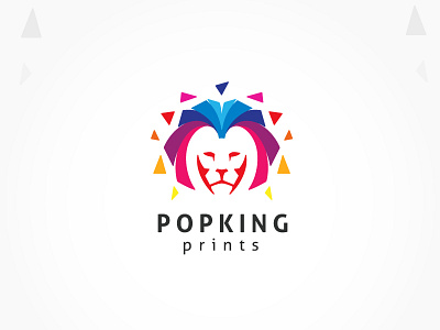 Colorful Lion King Logo art colorful design designer king lion logo pixel print