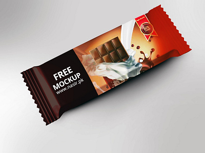 Free Psd Mockup for Chocolate Bar Packaging Design bar chocolate design free mockup packaging psd