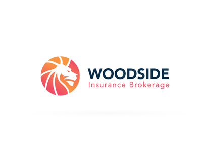 Woodside Insurance Brokerage Logo brand branding colorful design icon identity logo vector web