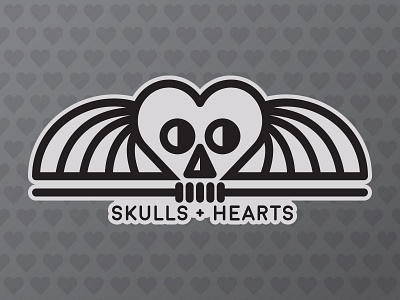 Skulls + Hearts Part 3 hearts illustration skulls stickers