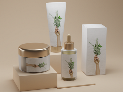Cosmetic Product Mockup 3d branding cosmetic mockups graphic design presentation