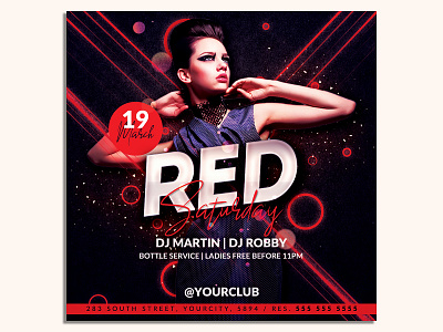 red club flyer background