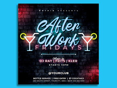 After Work Party Flyer Template