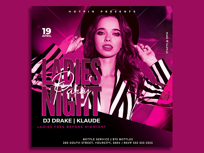 Ladies Night Party Flyer Template birthday party classy classy flyer club flyer dj flyer dj party flyer elegant fashion flyer template girls night out glamour invitation ladies night luxury night club nightclub party flyer sexy summer