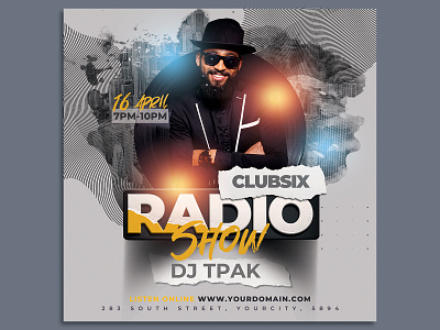 Radio Show Party Flyer Template club flyer dj flyer edm event flyer festival hotpin indie jazz festival music flyer night club nightclub party party flyer radio radio show rock rock show sound tape template