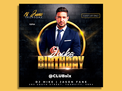 Birthday Bash Party Flyer Template