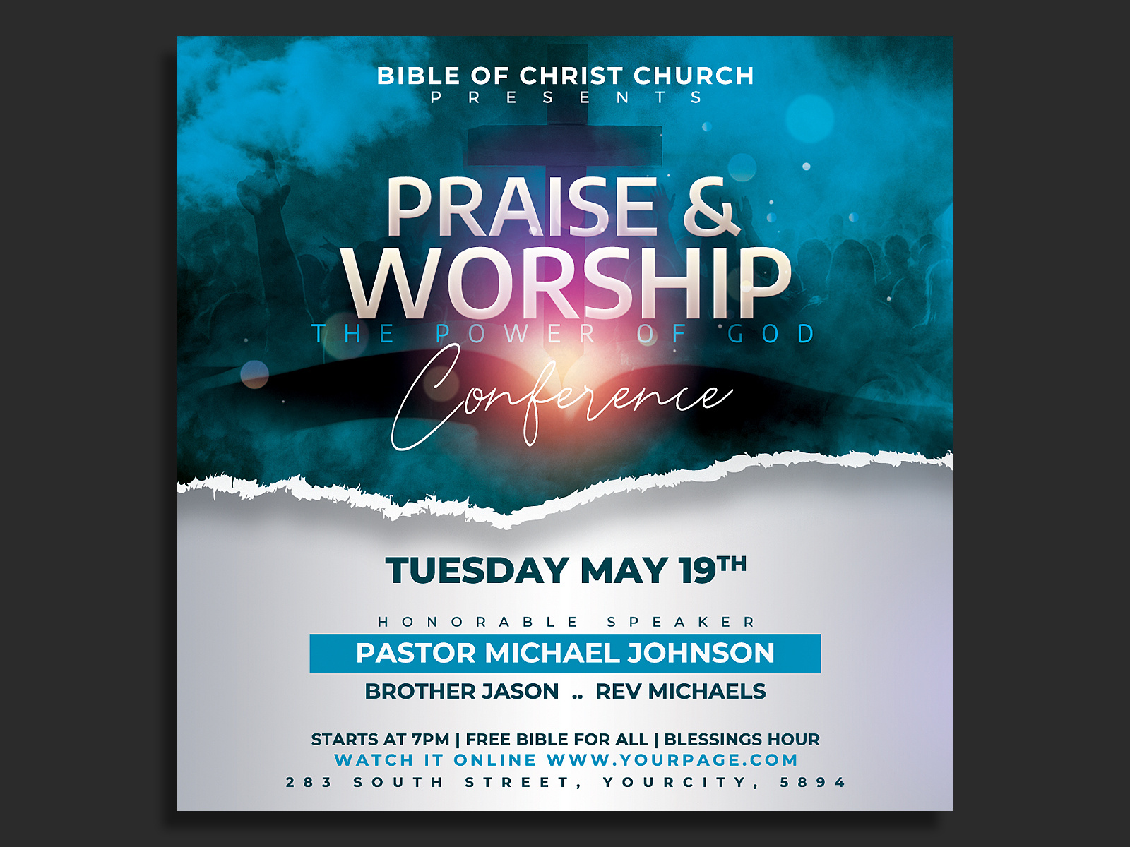 Dribbble Church Flyer Template jpg By Hotpin