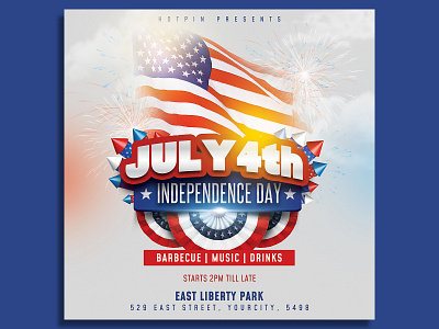 Independence Day Flyer Template 4th of july american american flag barbecue bbq club flyer event event flyer firework fireworks flyer template fourth of july independence day independence flyer instagram july 4th memorial day party party flyer