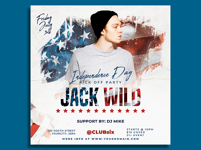 Independence Day Dj Flyer Template 4th of july american artist flyer club flyer dj flyer event flyer flyer template guest dj flyer independence day instagram instagram flyer july 4th labor day labor day flyer nightclub flyer party flyer pool party poster