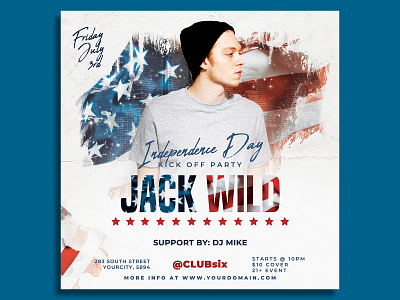 Independence Day Dj Flyer Template