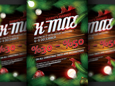 Christmas Offers Flyer Poster Template