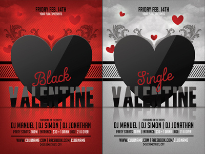 Black Valentines Day Party Flyer Template anti valentines flyer template design event layout singles party flyer template valentines day valentines party flyer vday party