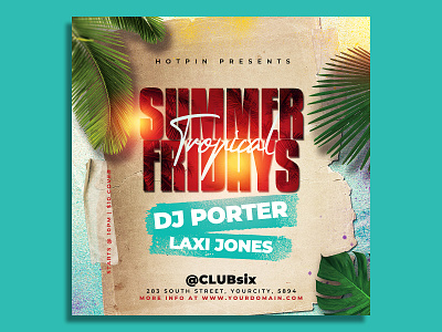Summer Party Flyer Template bar beach beach party champagne club flyer cocktail concert dj flyer event flyer modern nightclub party party flyer pool party post print print ready spring