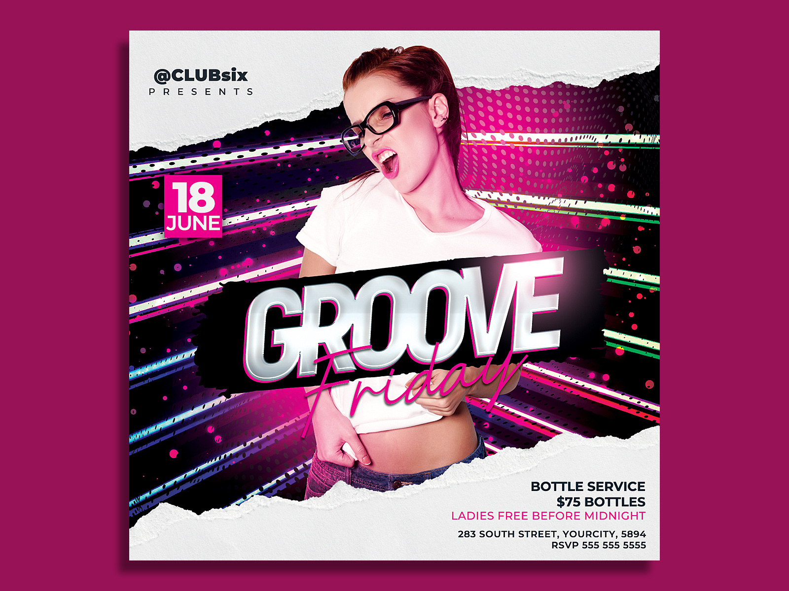 Night Club Flyer Template by Hotpin on Dribbble Night Club Flyer Template by Hotpin on Dribbble
