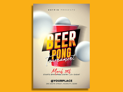 Beer Pong Flyer Template alcohol bar beer cash club college flyer cup drink drinking drinks event flyer fun game new new year parties. college party party flyer