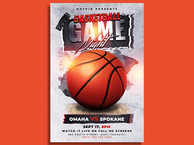 Basketball Flyer Template basketball basketball court basketball flyer basketball game college basketball design event final four flyer flyer template nba ncaa playoffs poster poster template print sports bar sports bar flyer street ball