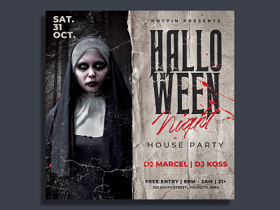 Halloween Party Flyer Template club flyer dark event flyer flyer template halloween halloween celebration halloween flyer halloween invitation halloween party halloween poster happy halloween haunted haunted house horror instagram invitation party party flyer post