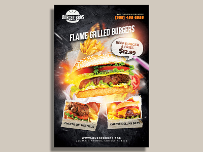 Fast Food Burger Flyer Template