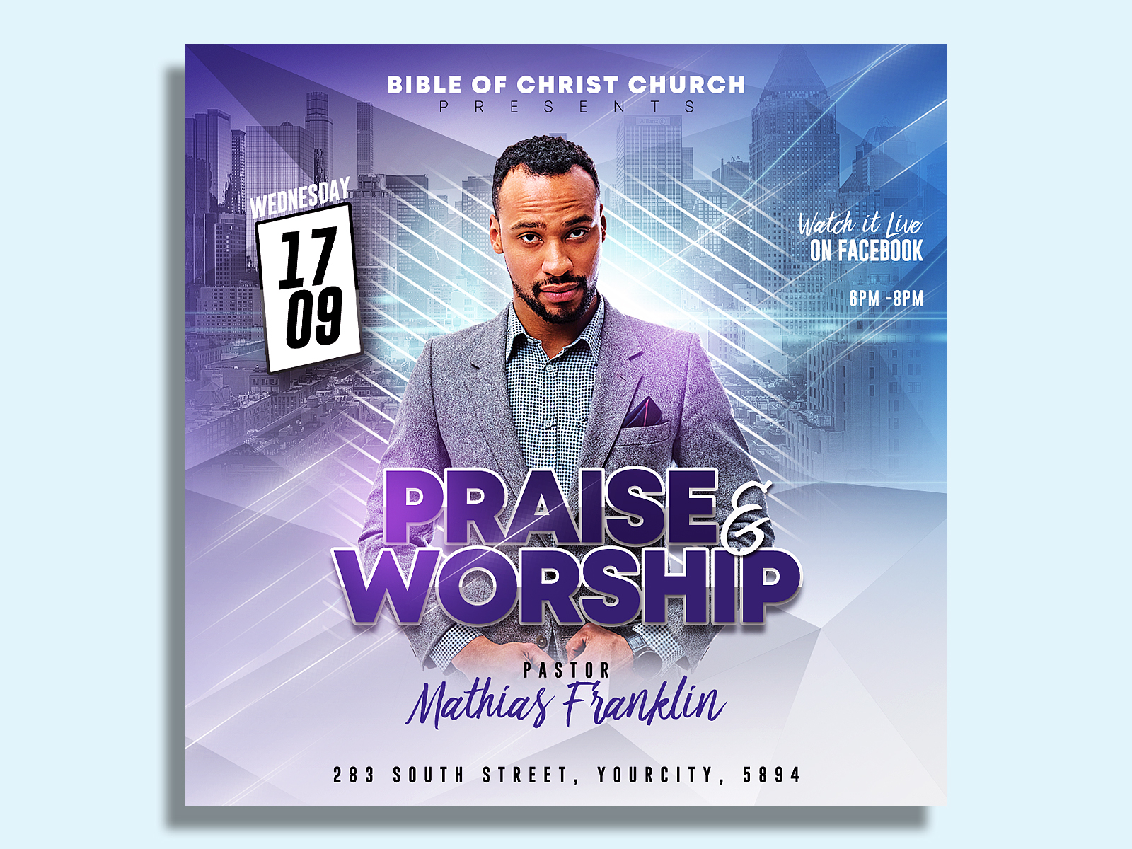 Church Flyer Template by Hotpin on Dribbble With Regard To Free Church Flyer Templates Download