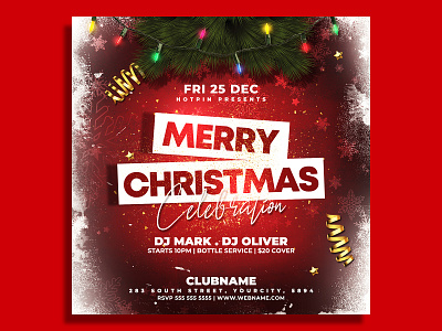 Christmas Flyer Template christmas christmas flyer christmas invitation christmas night christmas party christmas template classy club flyer elegant flyer design flyer template holiday instagram invitation new year new years eve nye party flyer