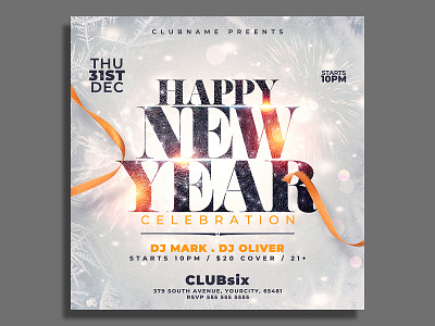 New Year Flyer Template