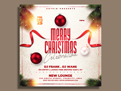 Christmas Flyer Template christmas christmas flyer christmas invitation christmas night christmas party christmas template classy club flyer elegant flyer design flyer template holiday instagram invitation new year new years eve nye party flyer