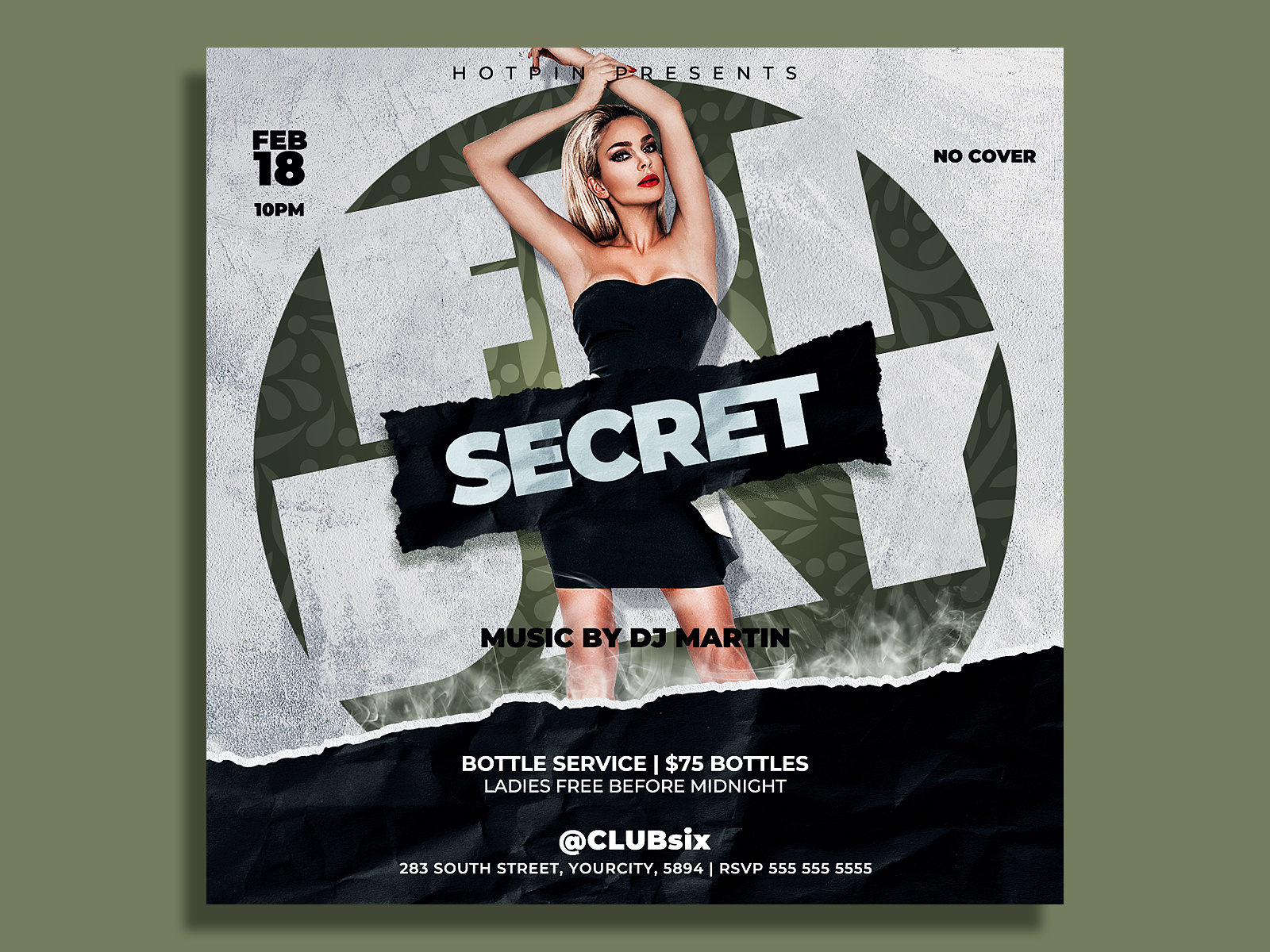 Night Club Flyer Template by Hotpin on Dribbble Night Club Flyer Template by Hotpin on Dribbble