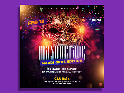 Mardi Gras Flyer Template