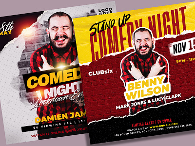 Stand Up Comedy Flyer Template Bundle comedy club comedy flyer comedy night comedy show dj flyer flyer flyer template instagram flyer instagram post instagram template invitation open mic podcast show square flyer stand up comedy talk show template