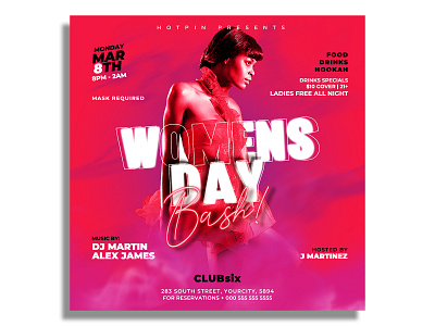 Womens Flyer Template 8 march card card templates celebration club flyer event flyer fashion girls night out invitation ladies ladies night music night club nightclub party party flyer print psd