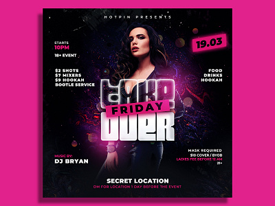 Night Club Flyer Template after work party bash birthday birthday bash birthday party card templates celebration entertainment event flyer fashion friday night girl girls night out invitation ladies ladies night luxury music