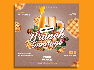 Sunday party flyer Template