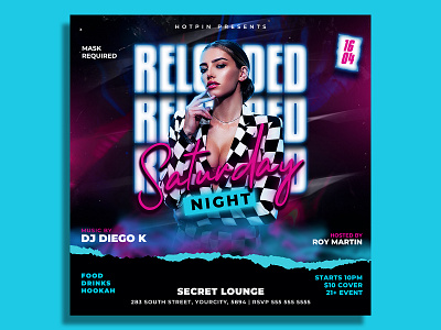 Night Club Flyer Template after work party bash birthday birthday party card templates celebration entertainment event flyer fashion friday night girl girls night out invitation ladies ladies night luxury music night club nightclub