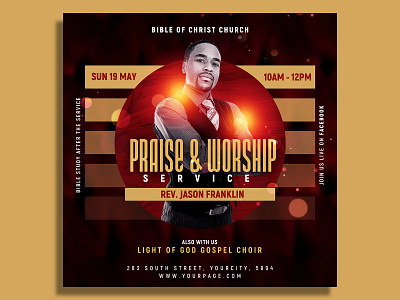 Church Flyer Template church church conference cross easter easter flyer event flyer faith god heaven holiday instagram invitation jesus pastor photoshop praise print