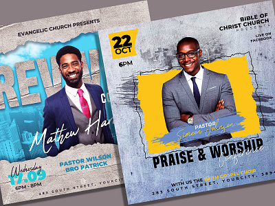 Church Flyer Template Bundle church church conference cross easter easter flyer event flyer faith god heaven holiday instagram invitation jesus pastor photoshop praise print