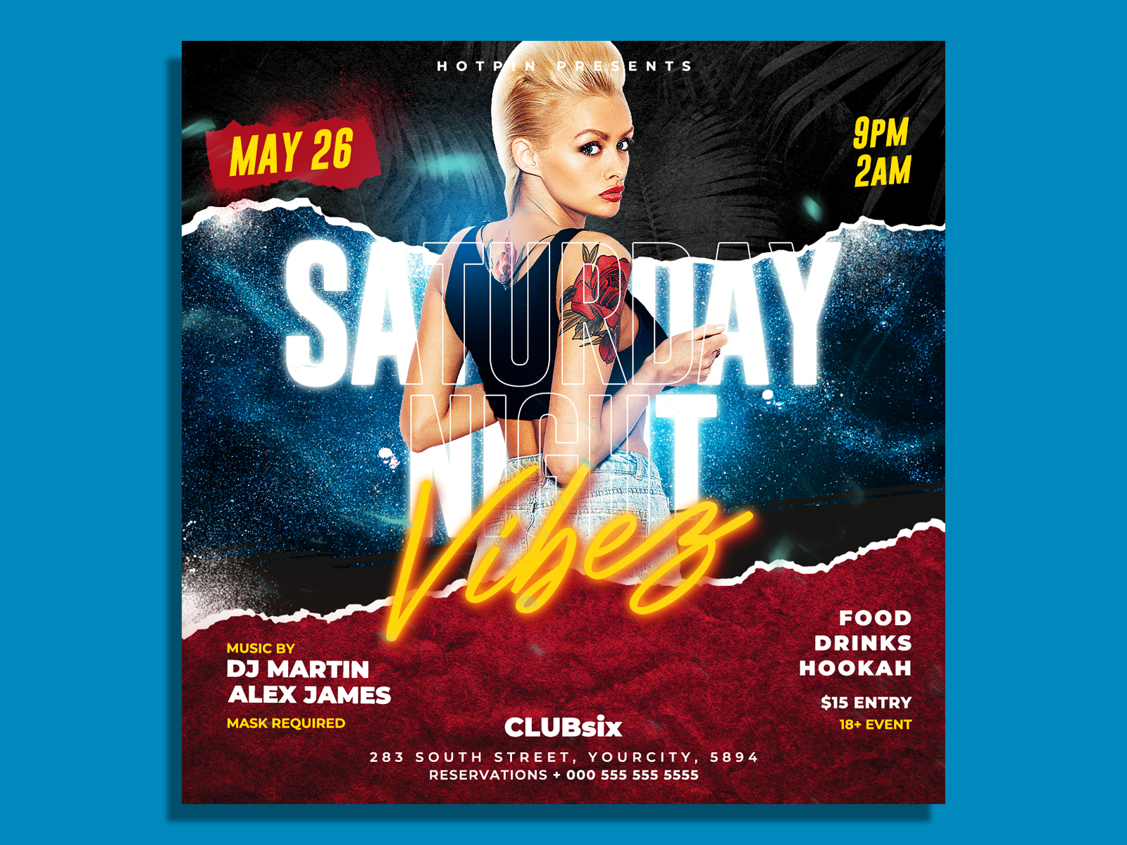 club party flyer design