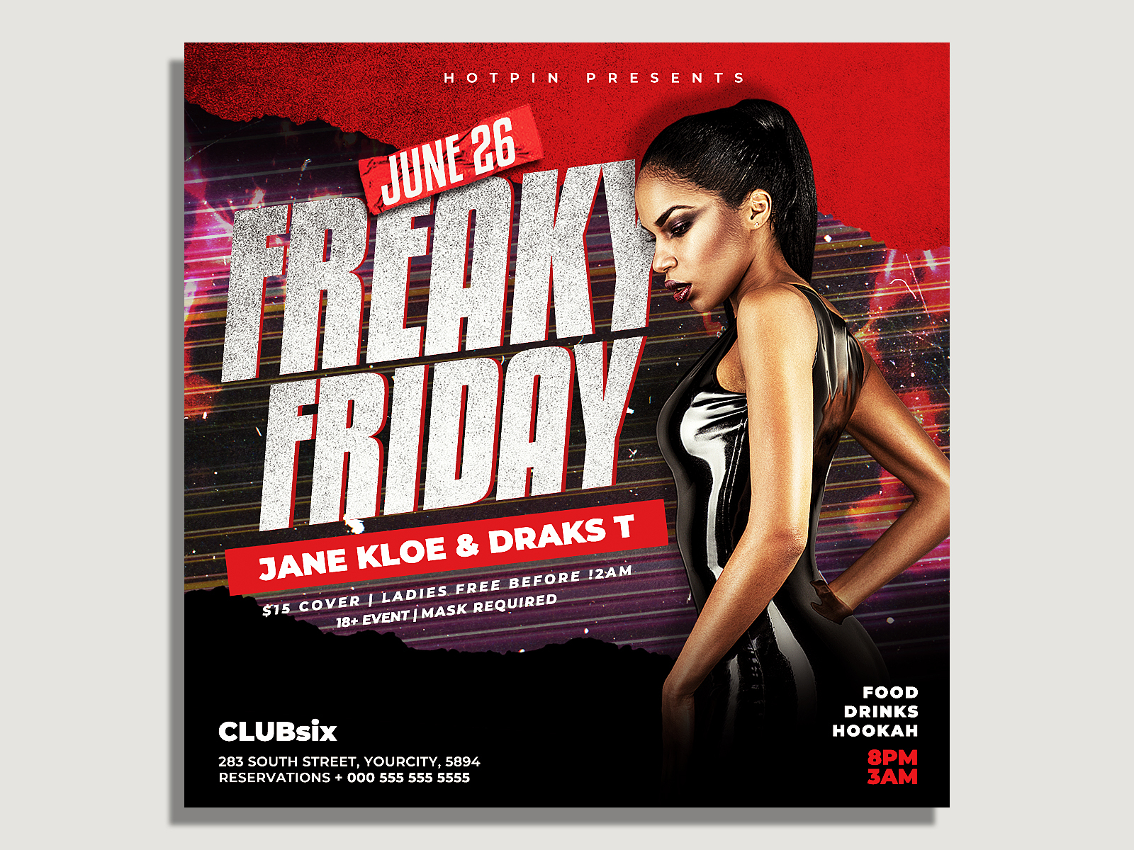 Night Club Flyer Template by Hotpin on Dribbble